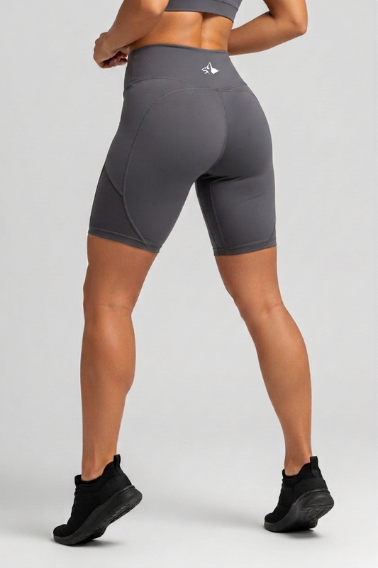 Bike Shorts with Mesh Panels
