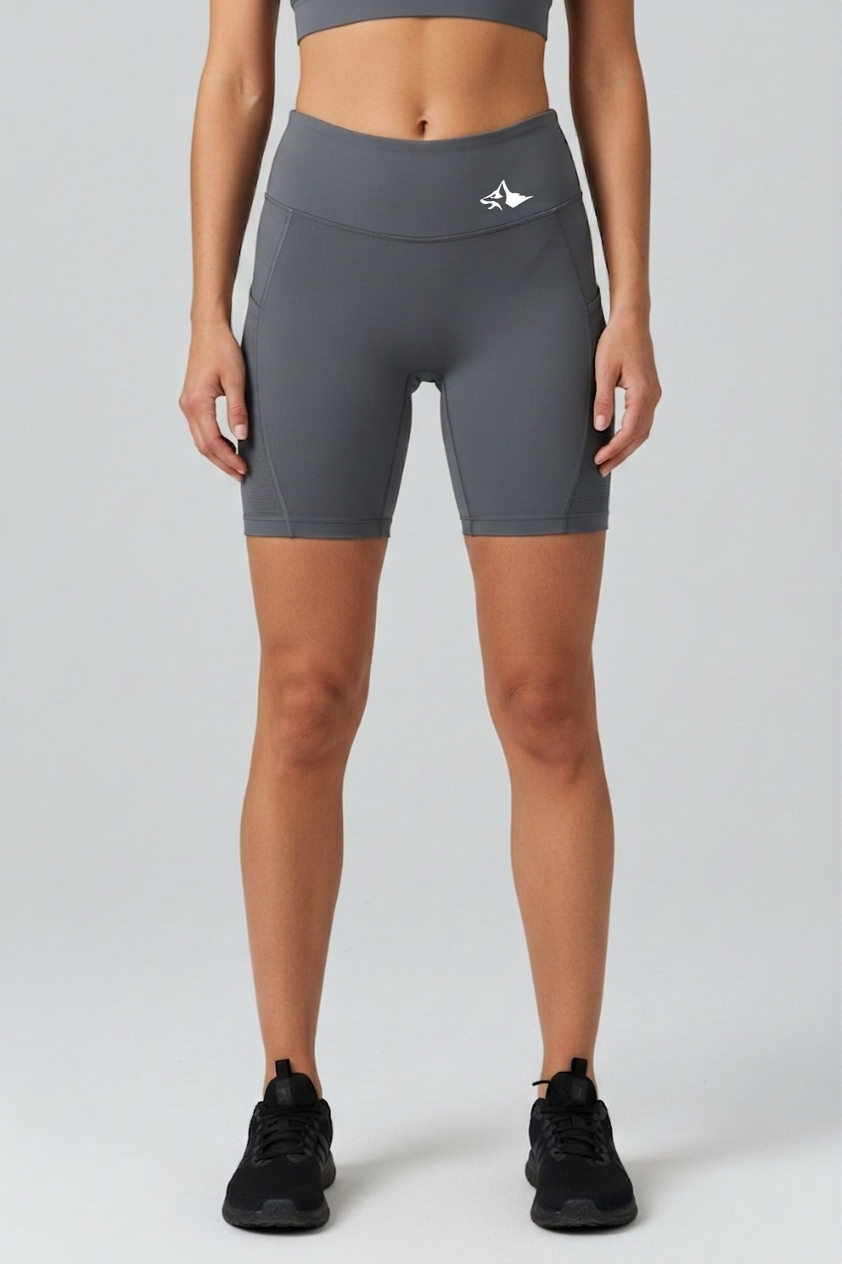 Bike Shorts with Mesh Panels