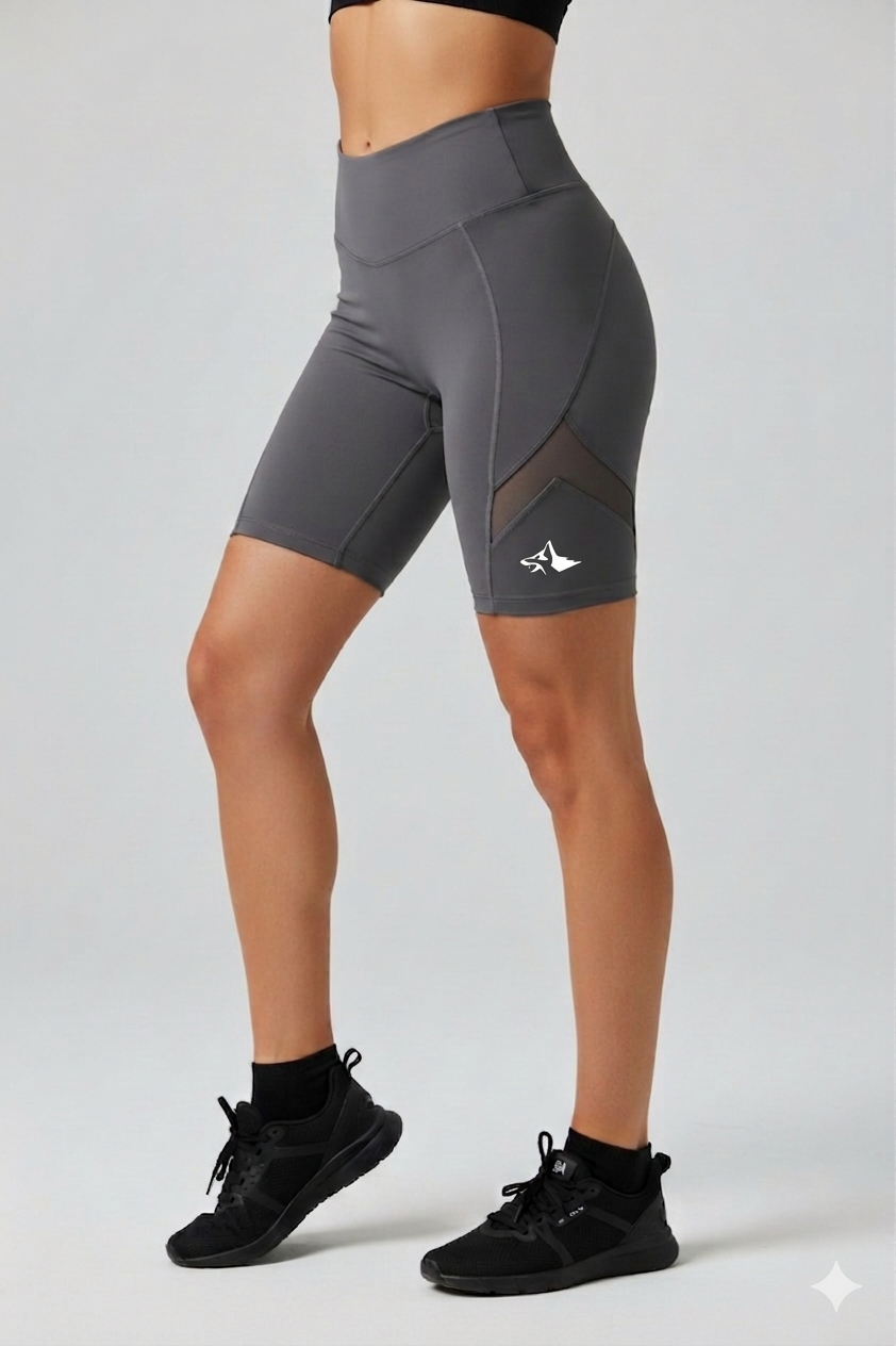 Bike Shorts with Mesh Panels
