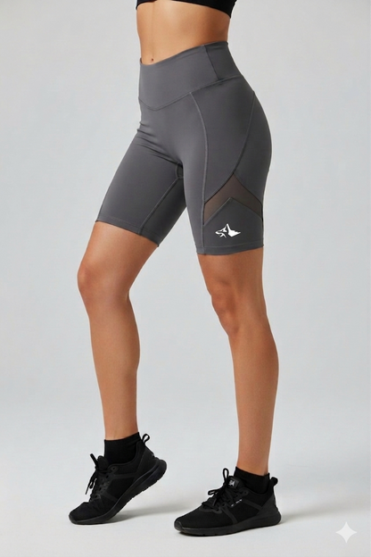 Bike Shorts with Mesh Panels